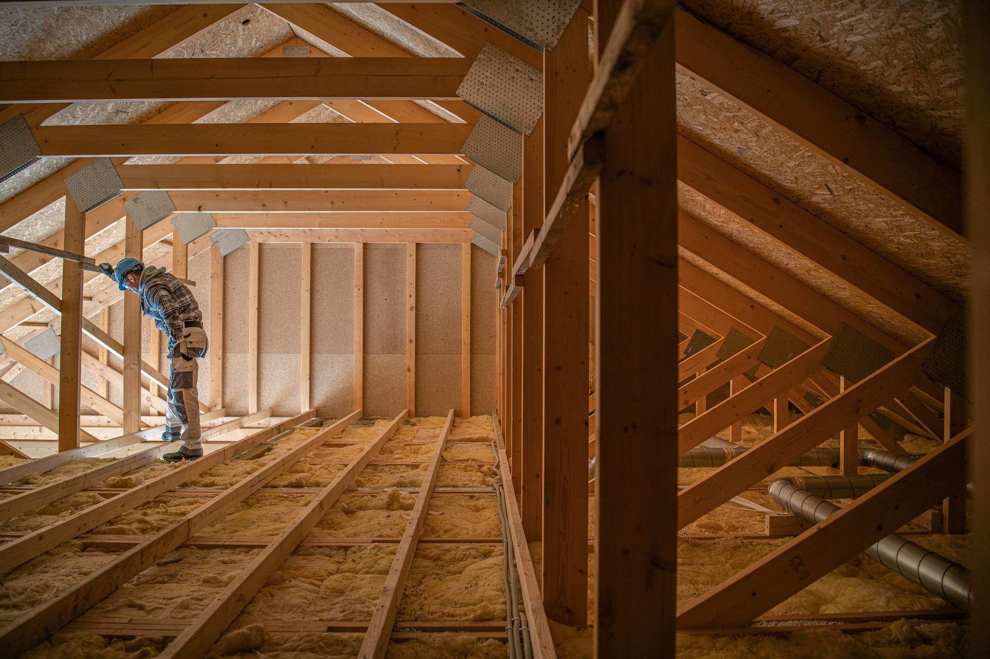 Attic Wooden Roof Construction Covering The House 2022 12 16 11 50 08 Utc